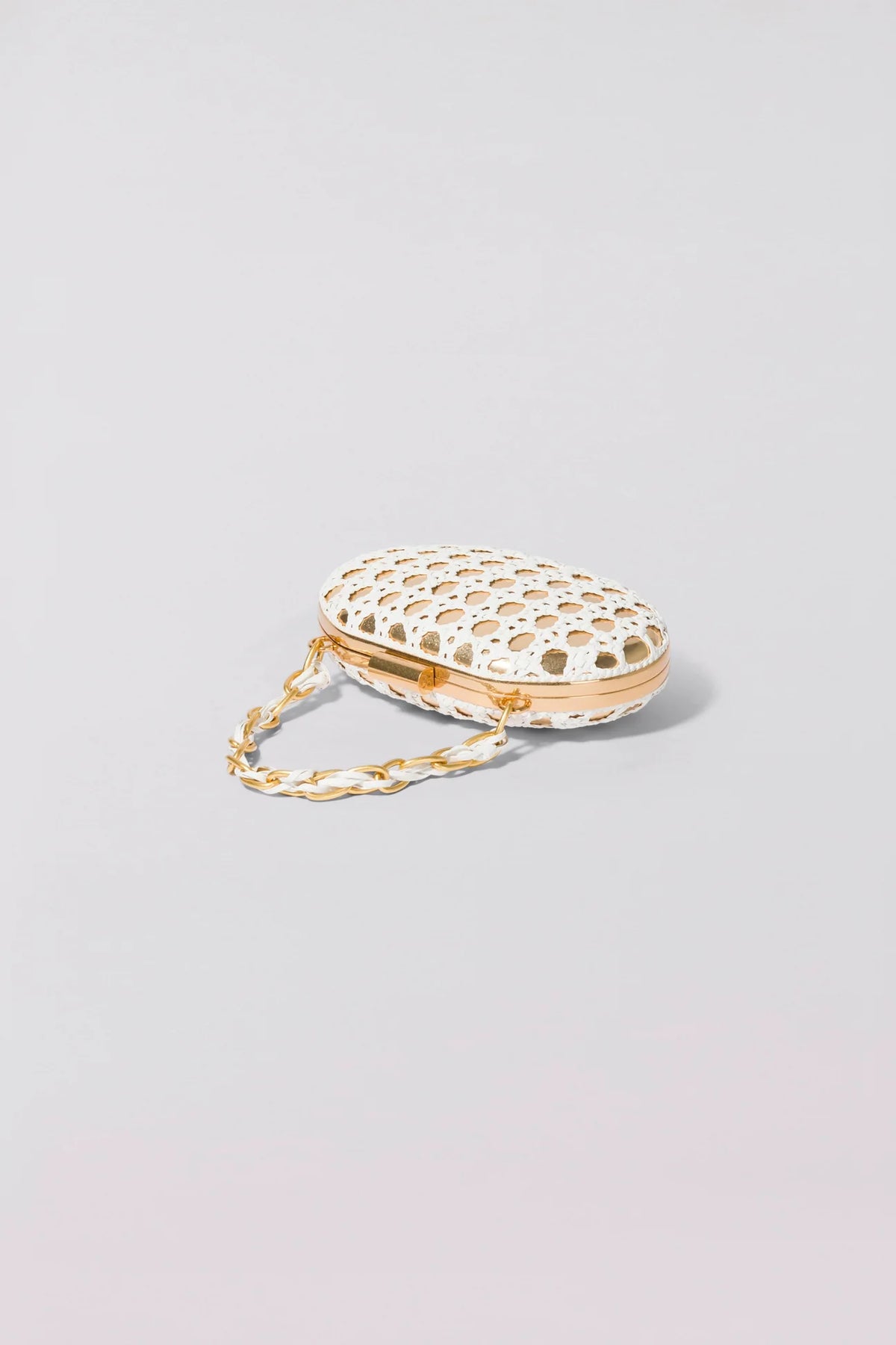 Sol Macrame Leather Clutch - White by Jonathan Simkhai — view 3