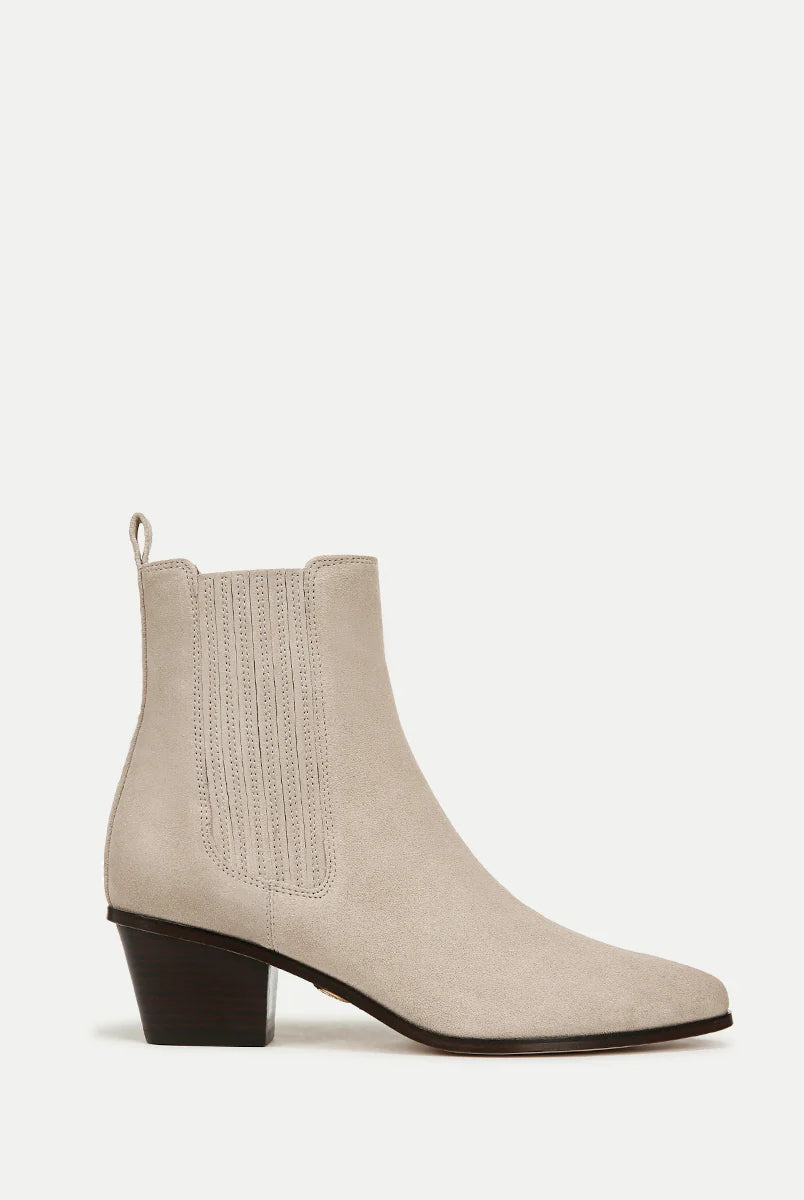Alina Suede Bootie - Ecru by Veronica Beard | 25 South Boutiques