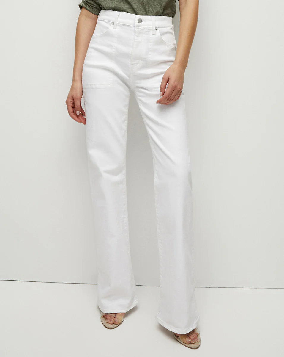 Crosbie Wid Leg Pant - White by Veronica Beard — alternate view