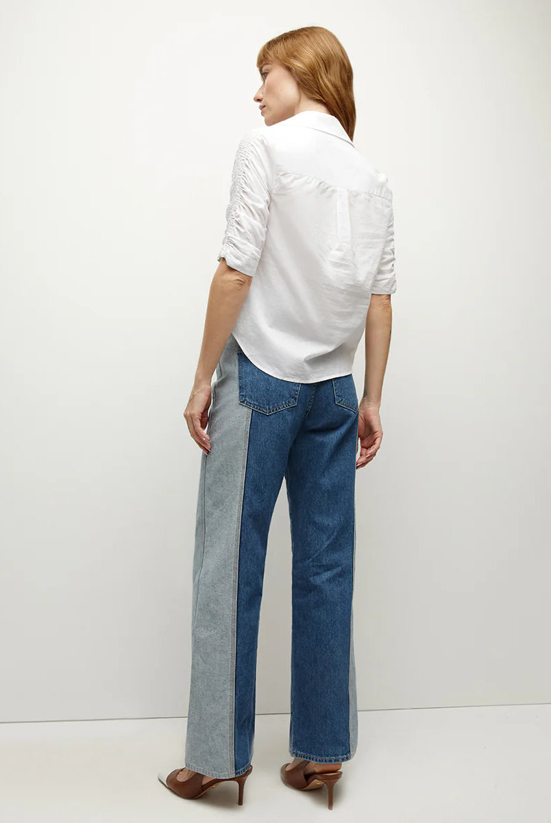 Porta Button-Down Shirt - White by Veronica Beard — view 4