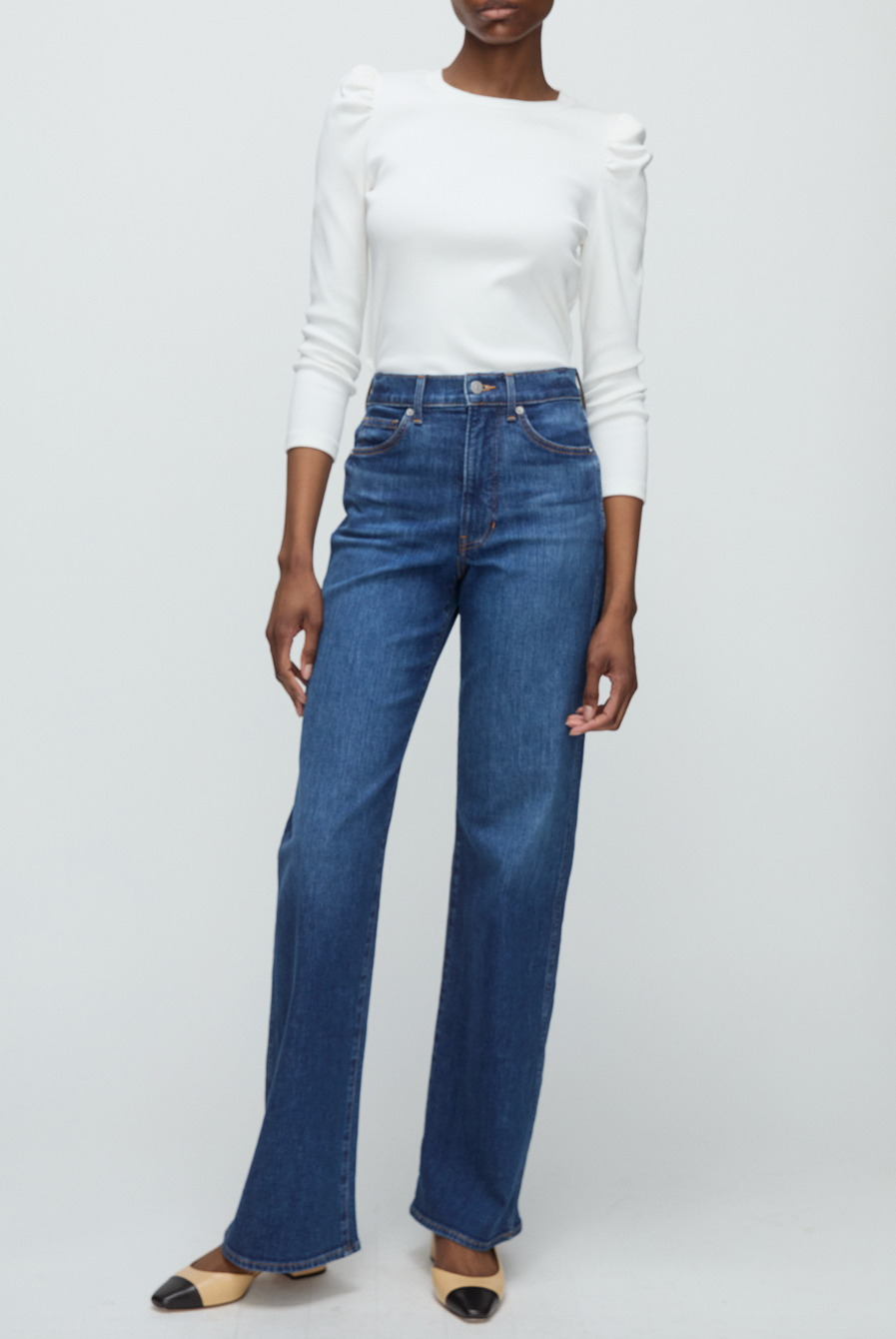 Taylor High Rise Wide Leg Jean - Bright Blue by Veronica Beard | 25 South Boutiques