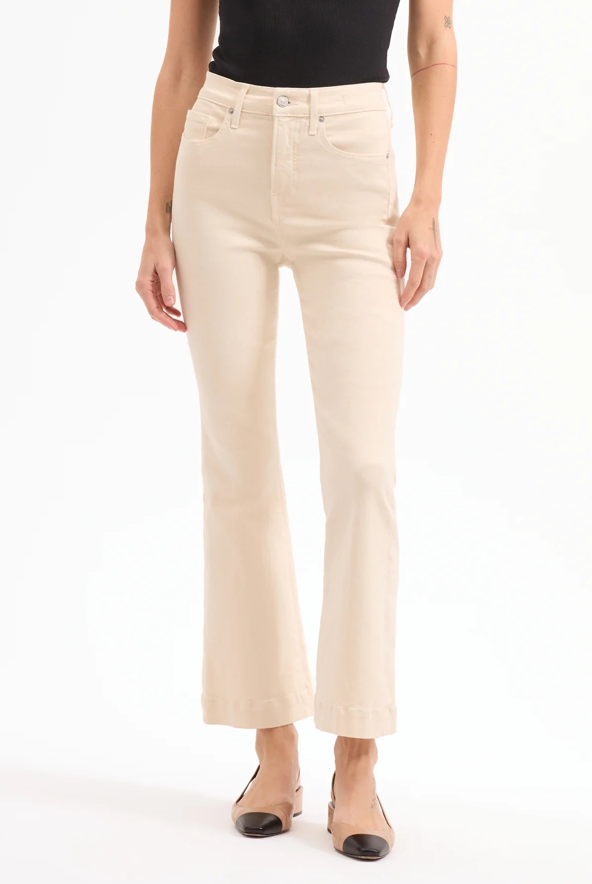 Carson Kick-Flare Jean - Ecru by Veronica Beard — alternate view