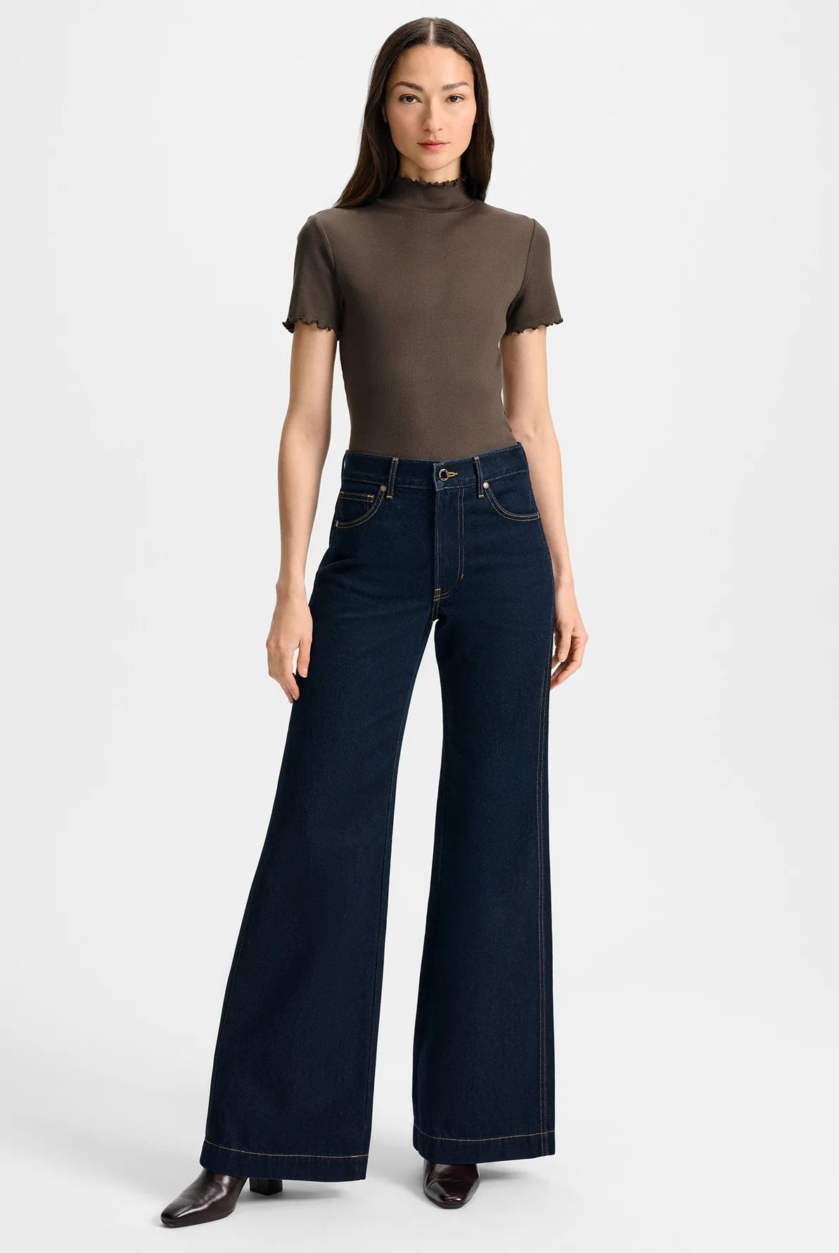 Kasey Wide-Leg Jean - Indigo Rinse by Veronica Beard | 25 South Boutiques