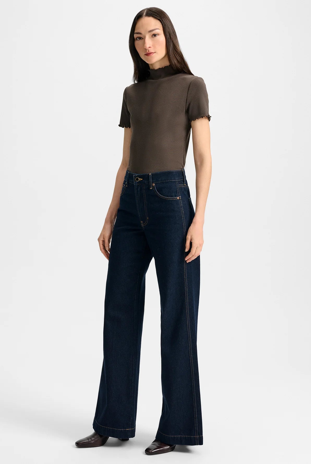Kasey Wide-Leg Jean - Indigo Rinse by Veronica Beard — view 3