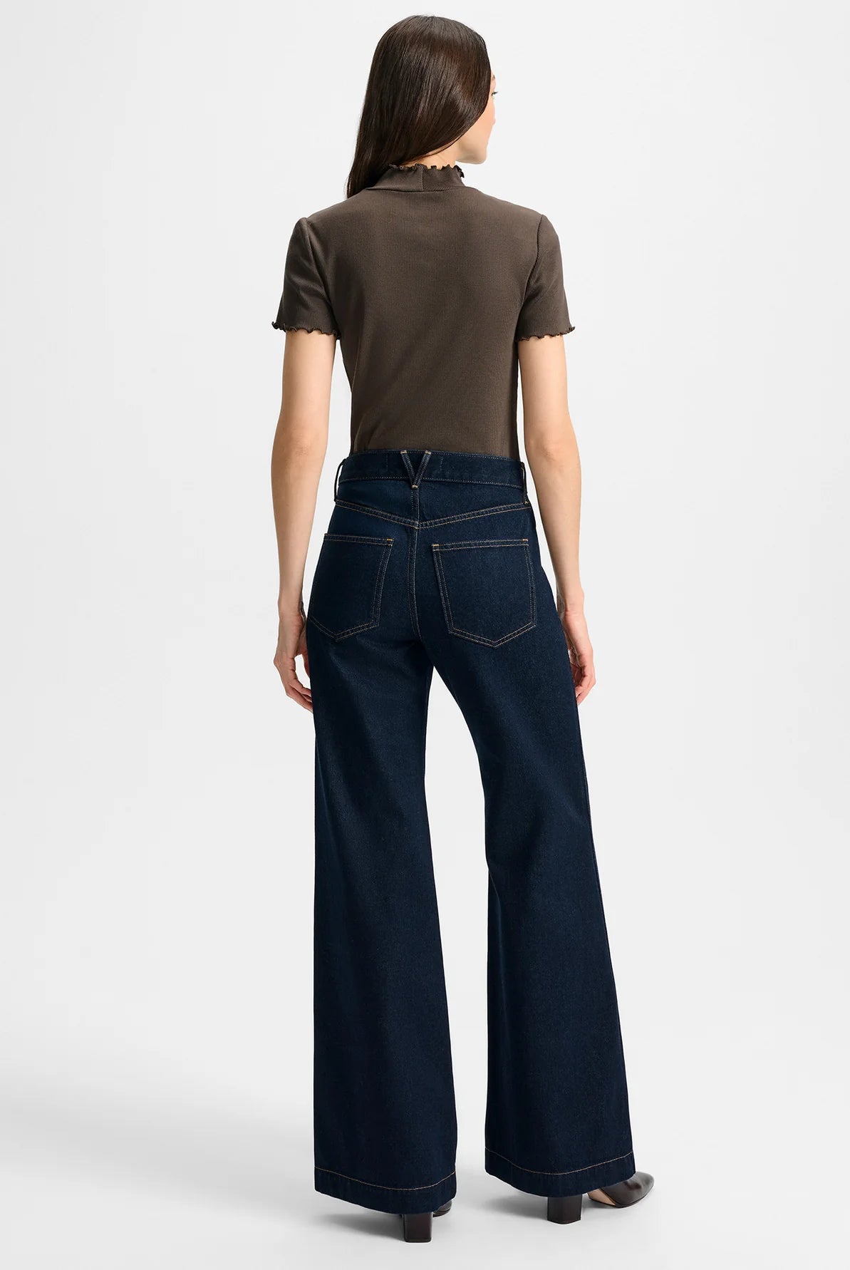 Kasey Wide-Leg Jean - Indigo Rinse by Veronica Beard — view 4