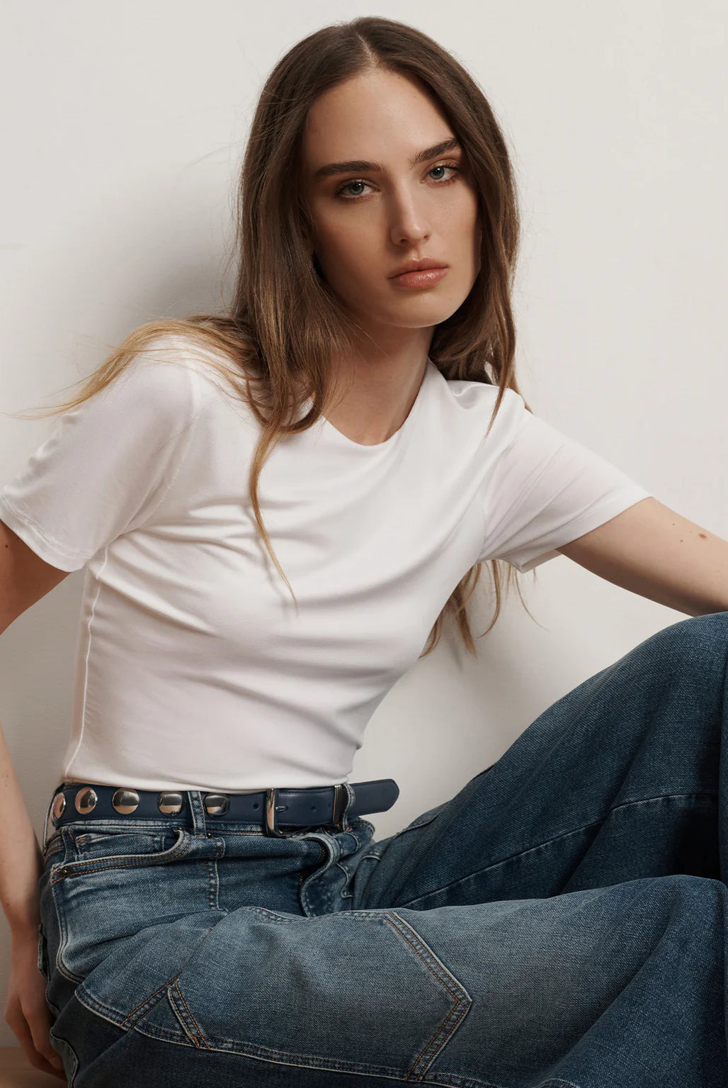 Benedict Crewneck T-Shirt - White by Veronica Beard | 25 South Boutiques