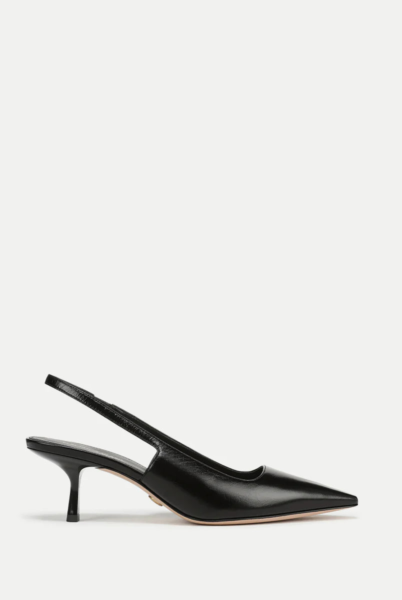 Cashel Slingback Heel - Black Leather by Veronica Beard | 25 South Boutiques