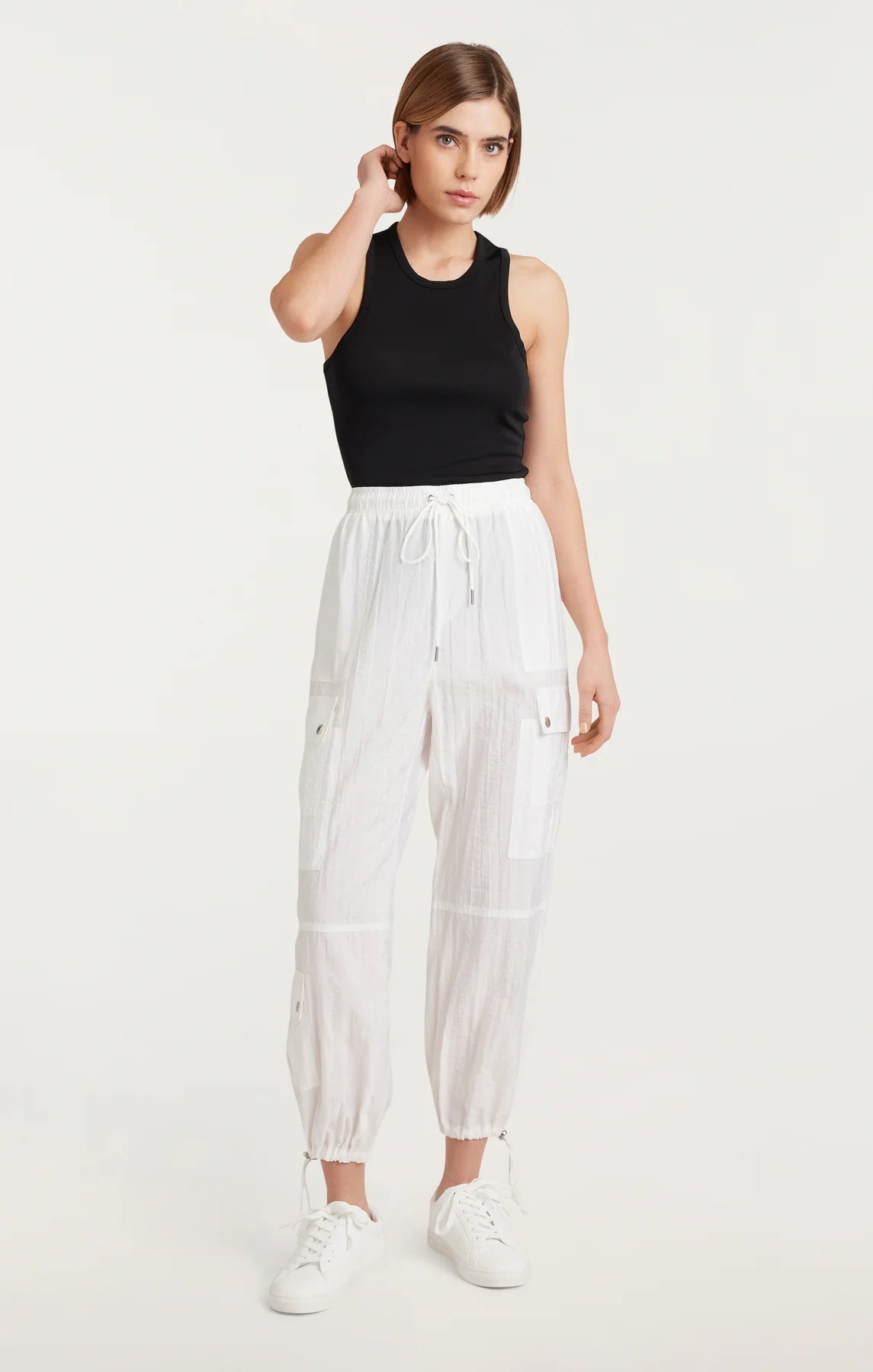 Nitsan Parachute Pant - White by Cinq A Sept | 25 South Boutiques