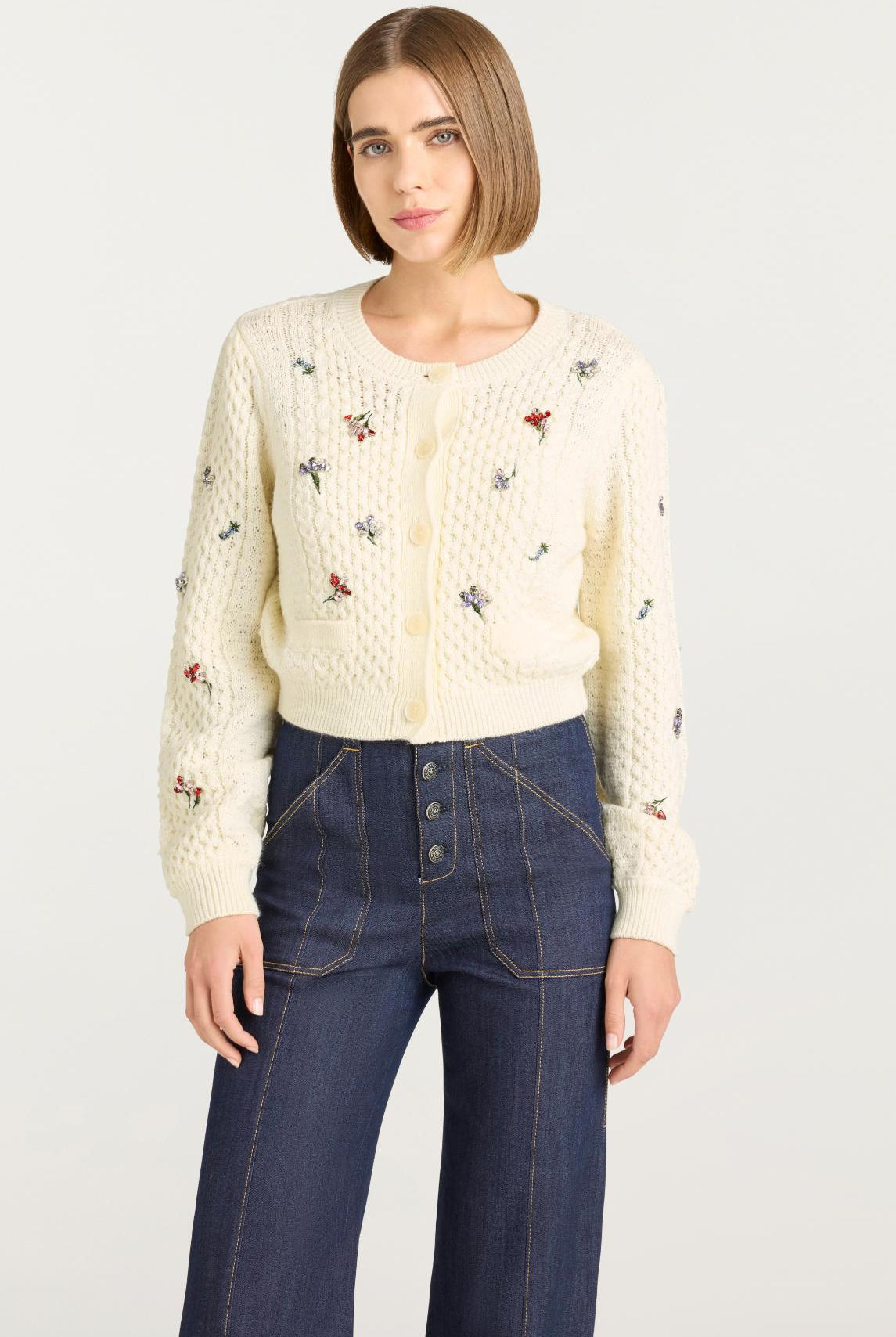 Rasa Cardigan - Ivory Multi by Cinq A Sept | 25 South Boutiques