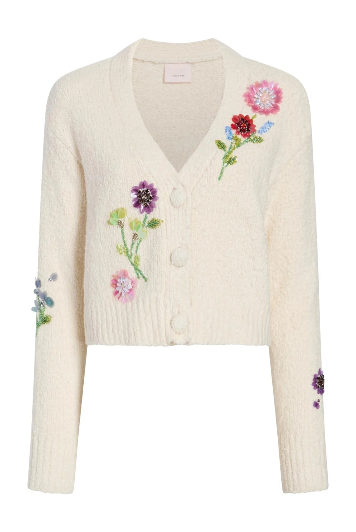 Solene Cardigan - Ivory Multi by Cinq A Sept — view 5