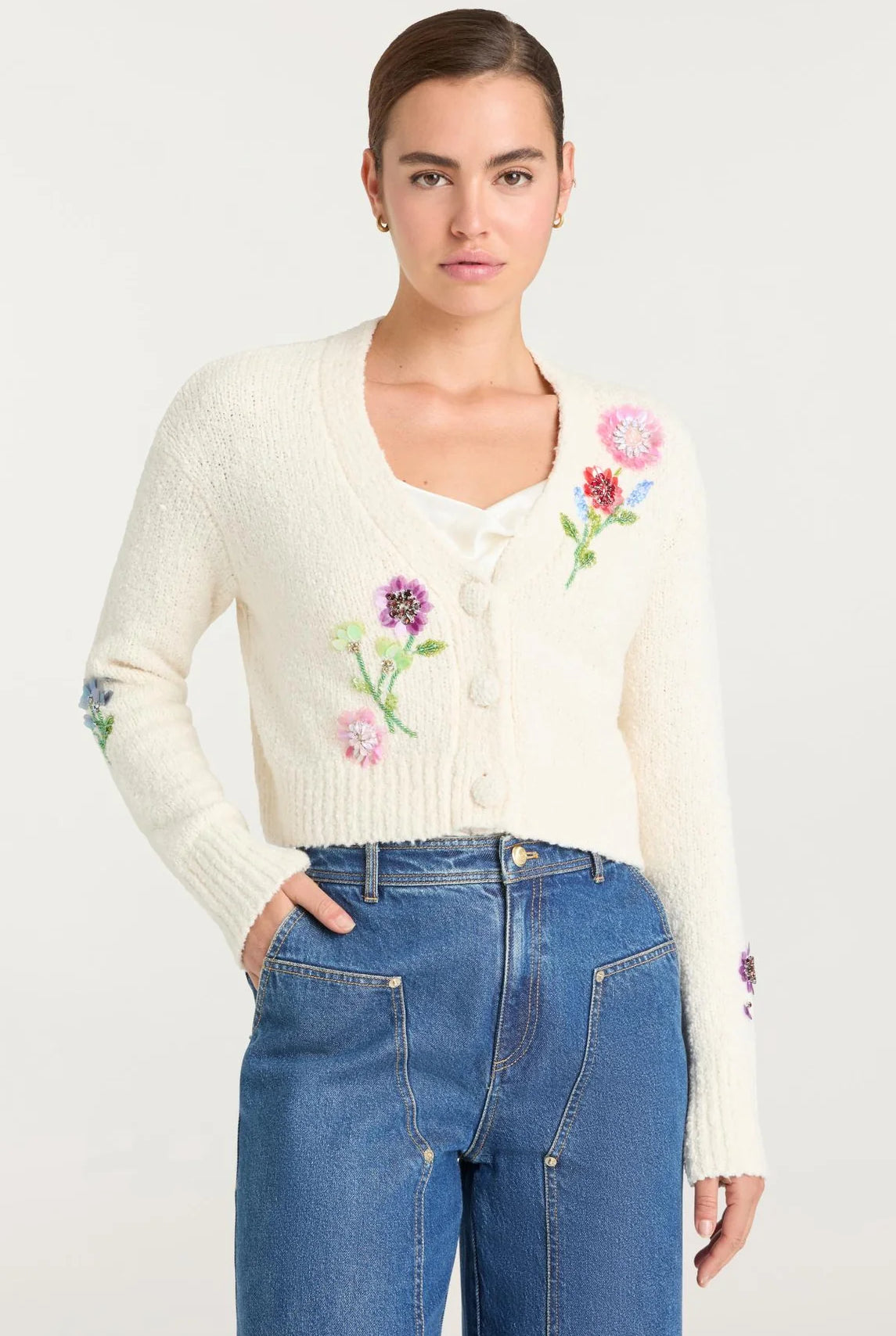 Solene Cardigan - Ivory Multi by Cinq A Sept | 25 South Boutiques