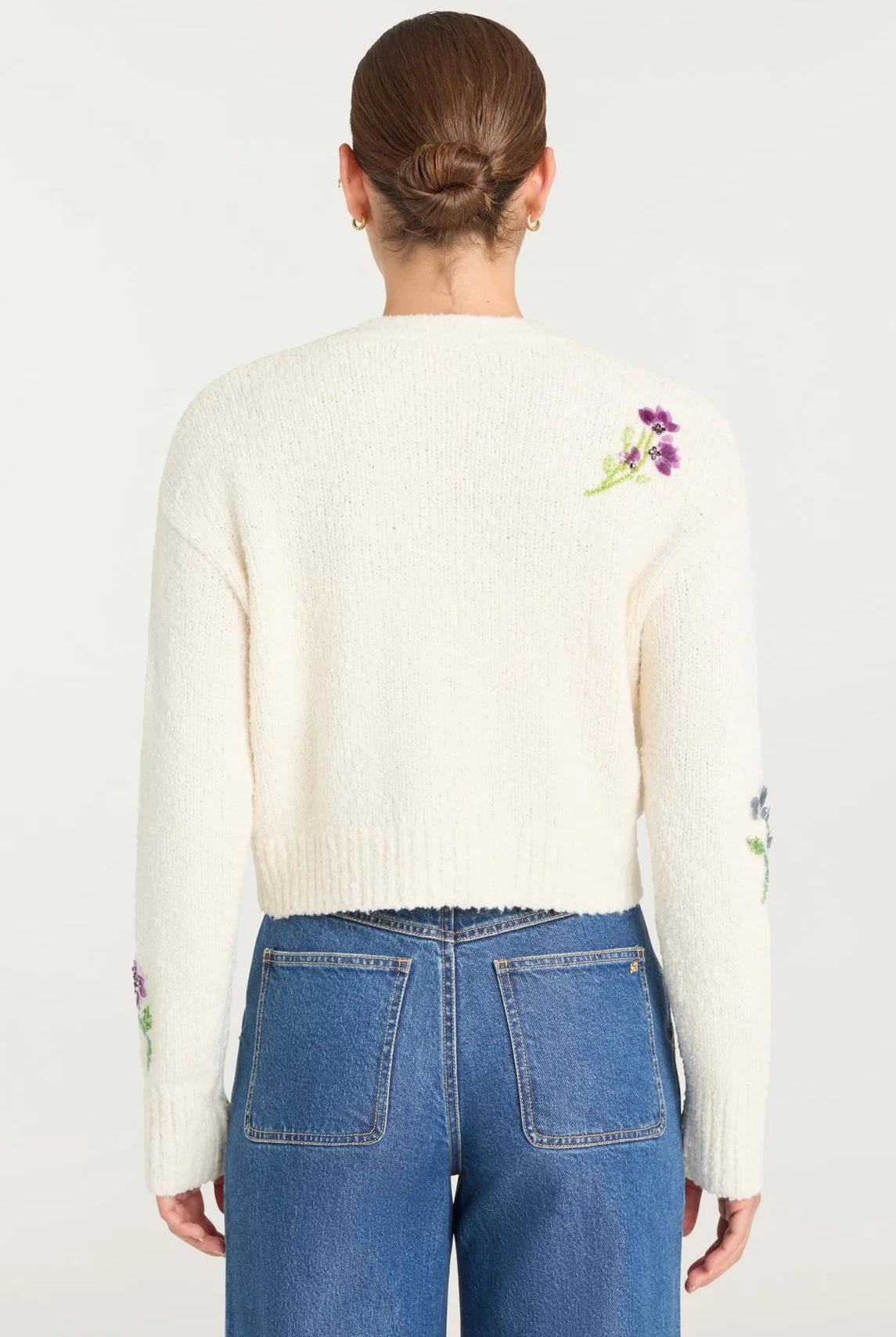 Solene Cardigan - Ivory Multi by Cinq A Sept — view 3