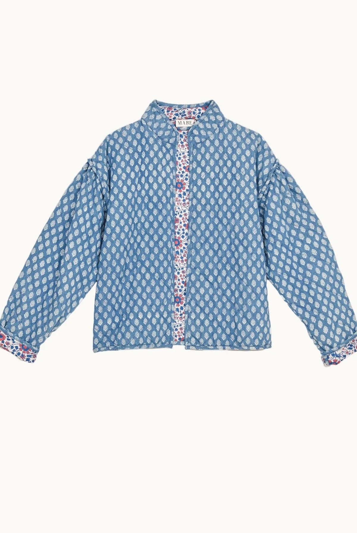 Jenna Quilted Jacket - Blue by M.A.B.E — view 5
