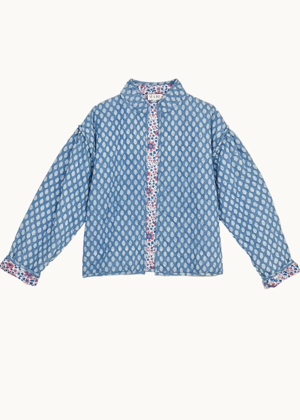 Jenna Quilted Jacket - Blue by M.A.B.E — view 5