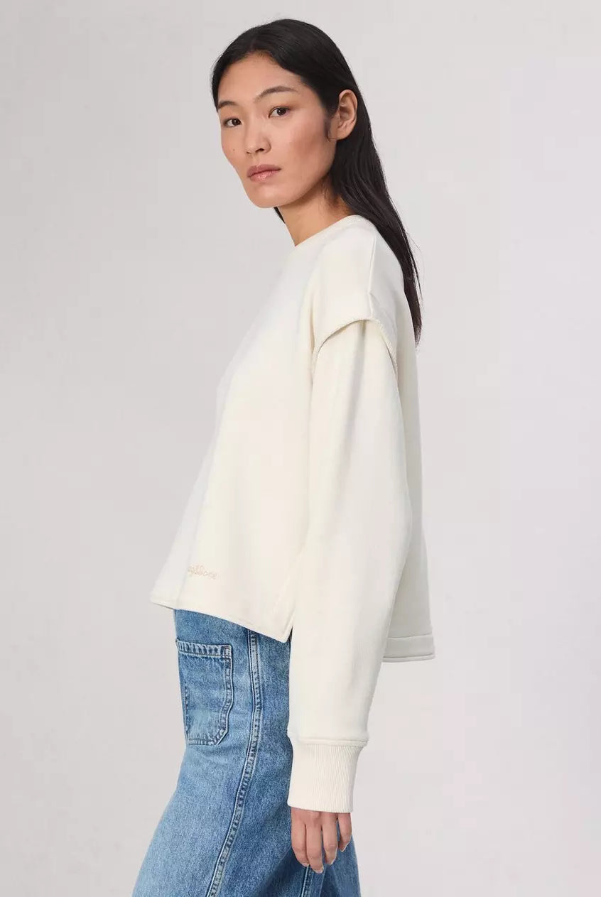 Jo Cotton Blend Top - Ivory by Rag & Bone — view 4