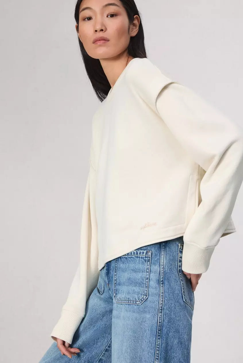 Jo Cotton Blend Top - Ivory by Rag & Bone — alternate view