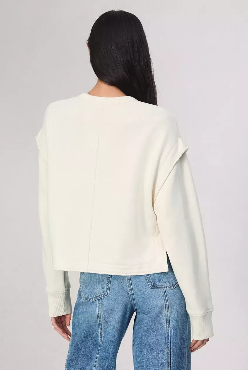 Jo Cotton Blend Top - Ivory by Rag & Bone — view 3
