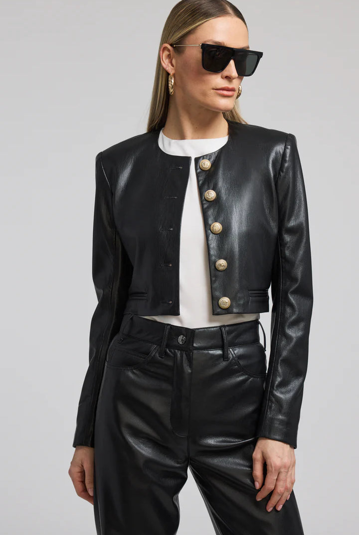 Marko Vegan Leather Blazer - Black by Generation Love | 25 South Boutiques