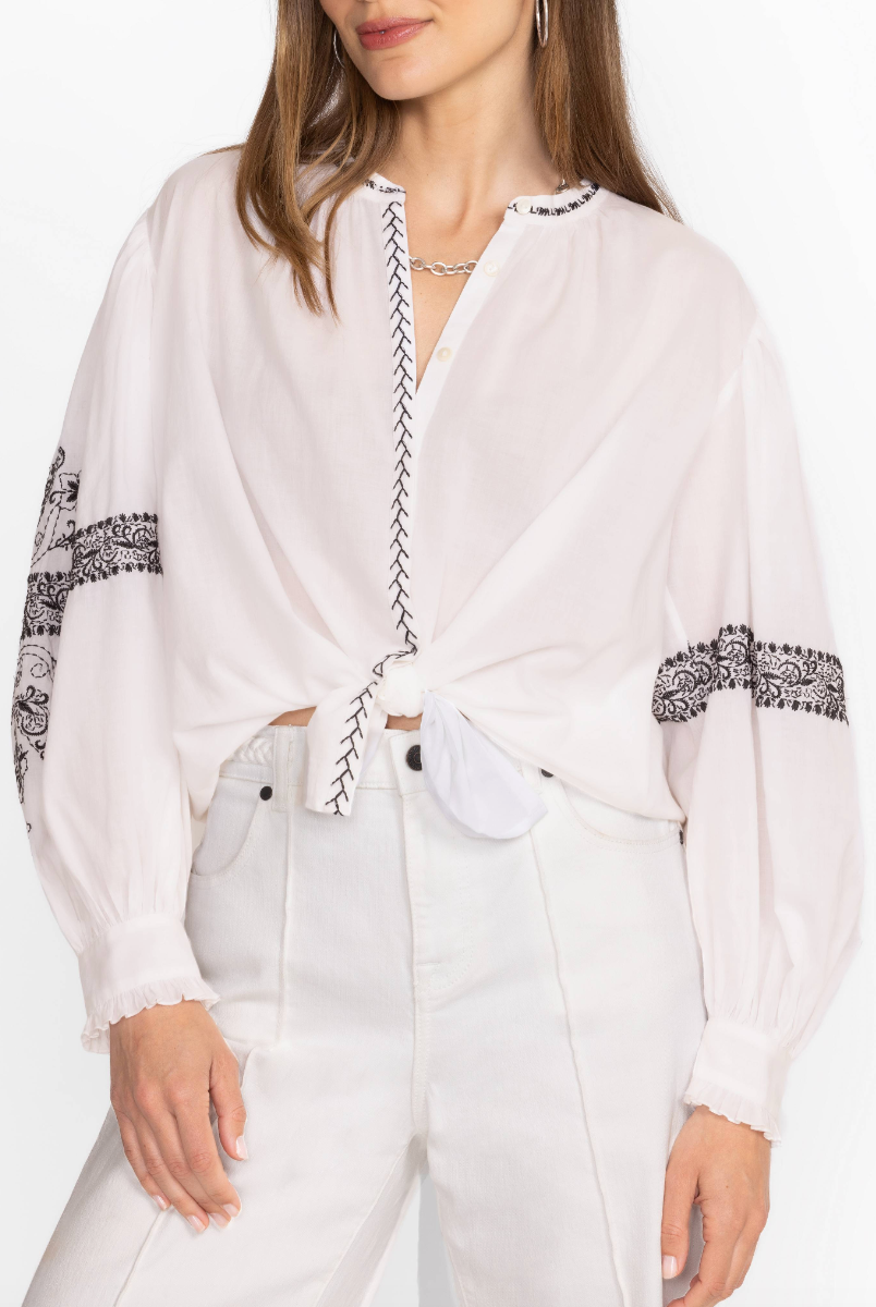 Kivi Blouse - White by Johnny Was | 25 South Boutiques