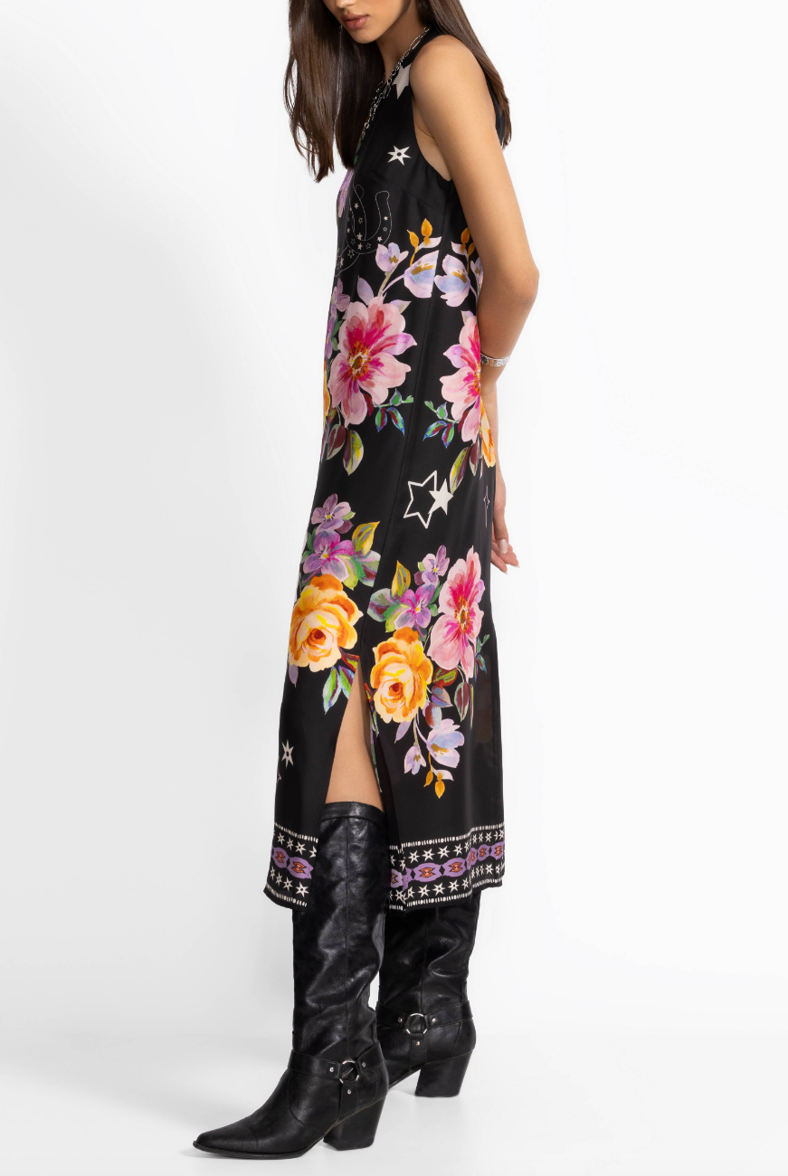 Karolina Tea Length Dress - Western Kasumi by Johnny Was — alternate view