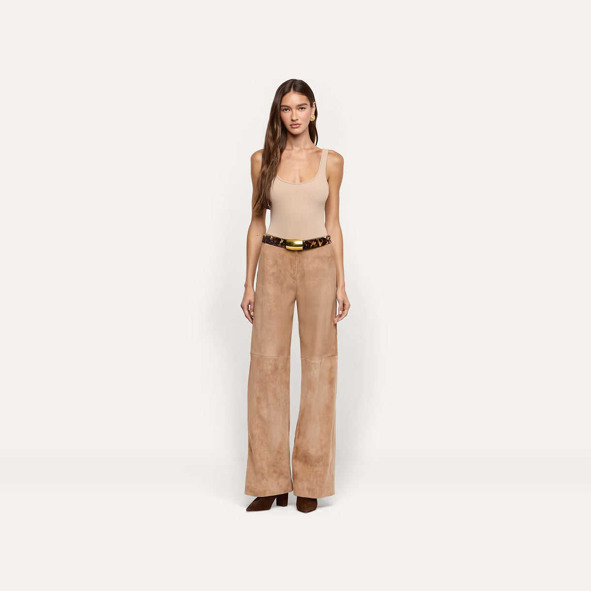 L'AGENCE Milou Belt - Leopard Calfhair, view 3