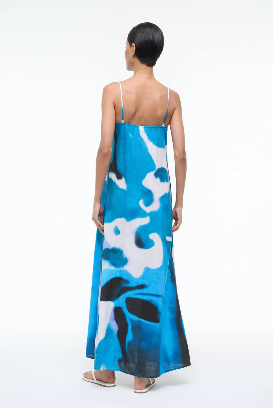 Laura Linen Dress - Blue Haze by STAUD — view 4