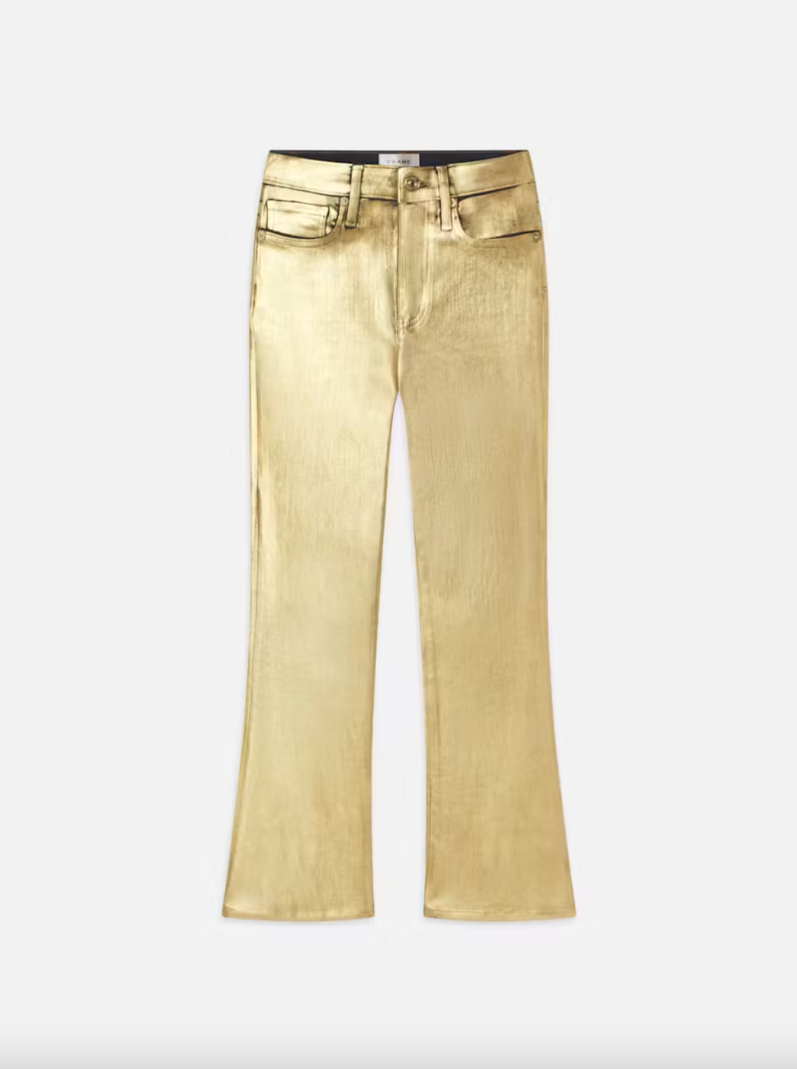 Le Crop Mini Boot - Gold Chrome by Frame — view 5
