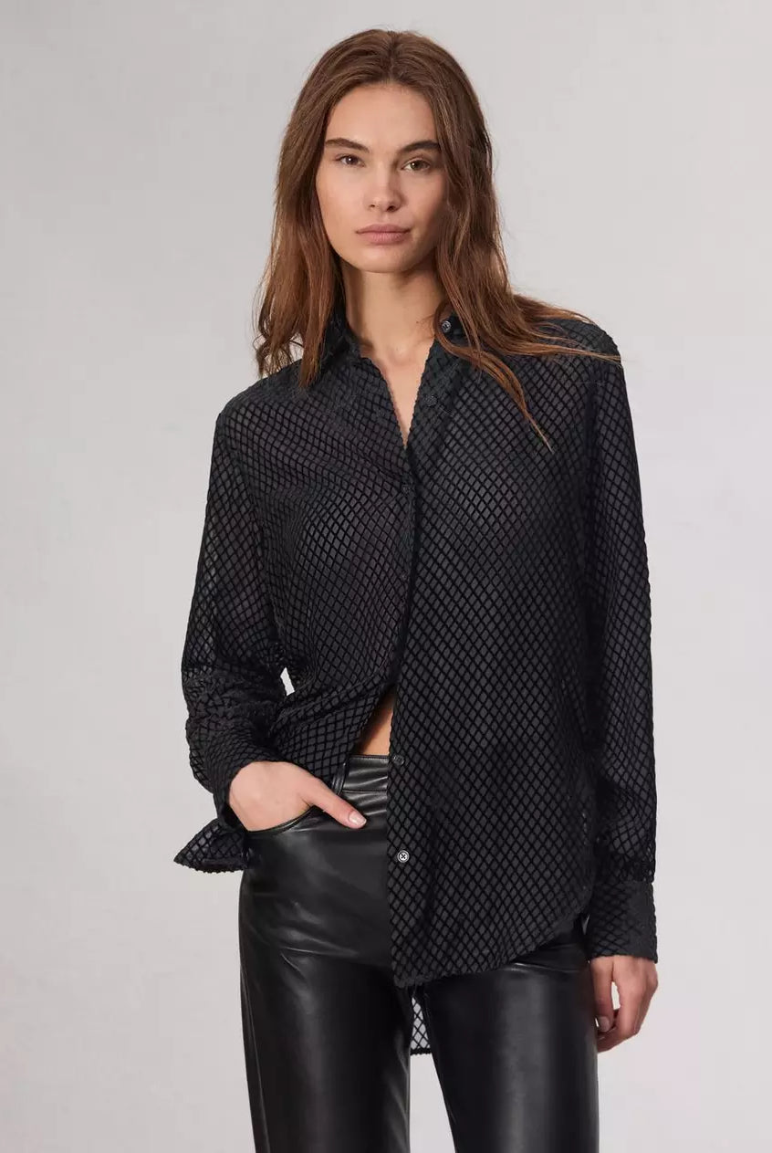 Lila Patterned Shirt - Black by Rag & Bone | 25 South Boutiques