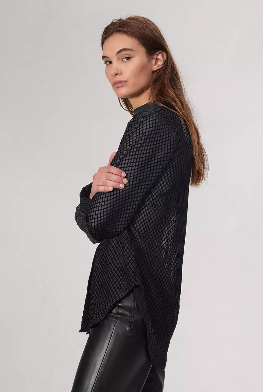 Lila Patterned Shirt - Black by Rag & Bone — alternate view