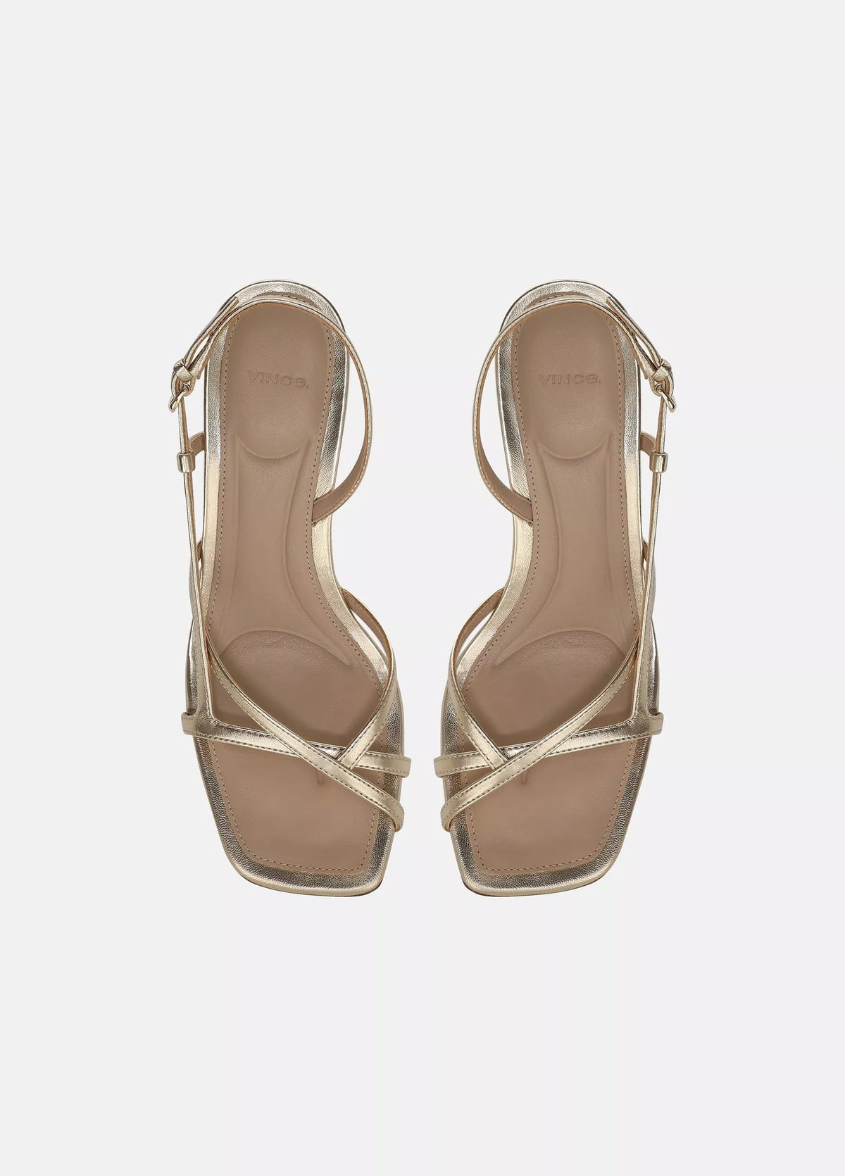 Lillian Leather Slingback Sandal - Champagne by Vince — view 4