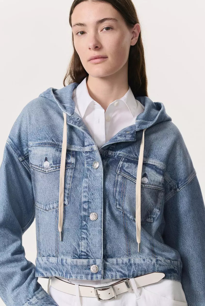 Miramar Terry Trucker Hoodie - Coney by Rag & Bone — alternate view