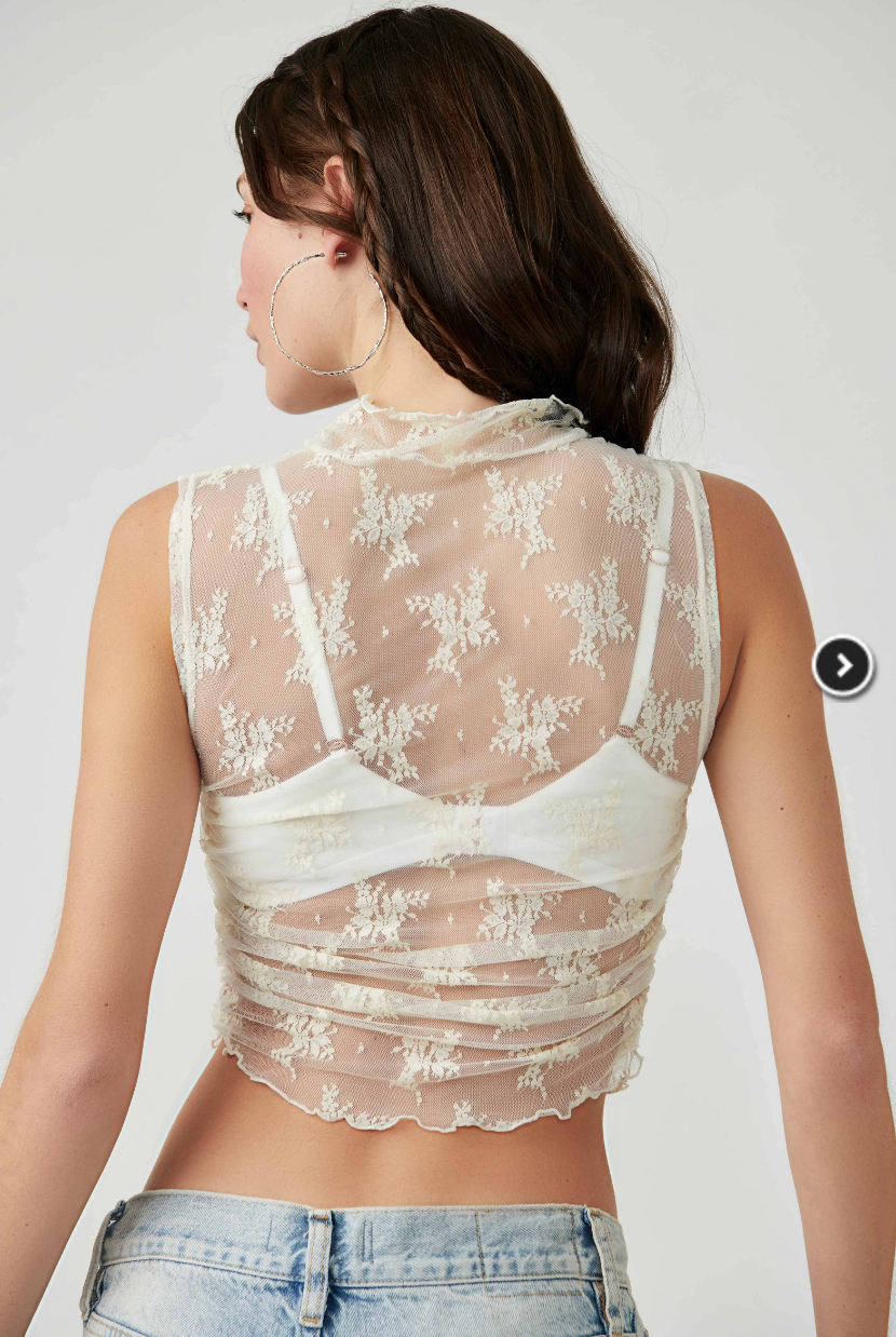 Nice Try Solid Muscle Tank - Evening Creme by Free People — view 4