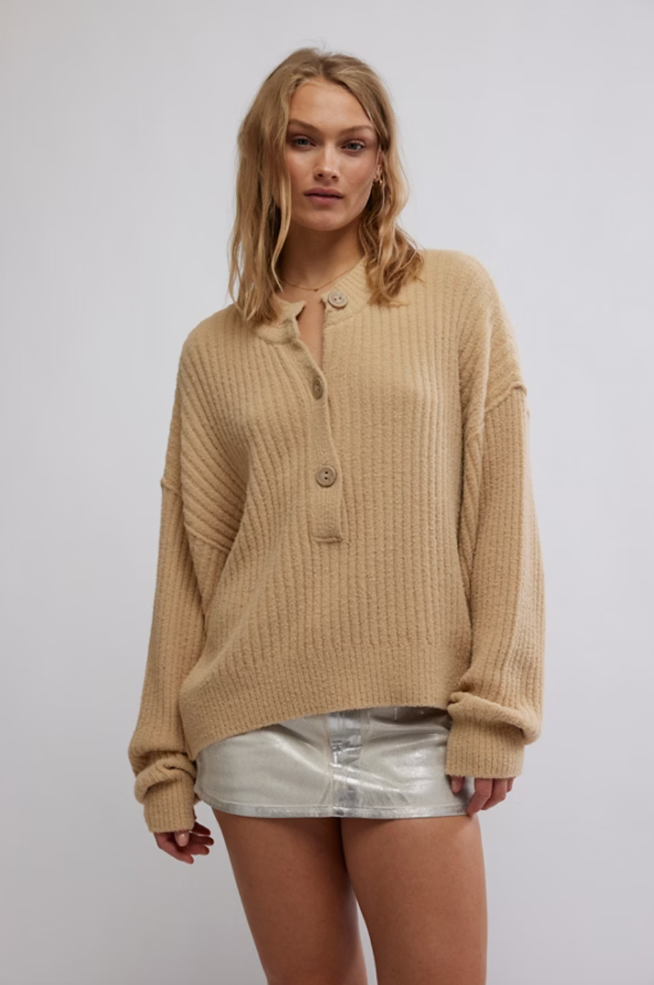 Cocoa Henley - Sugar Cookie by Free People | 25 South Boutiques