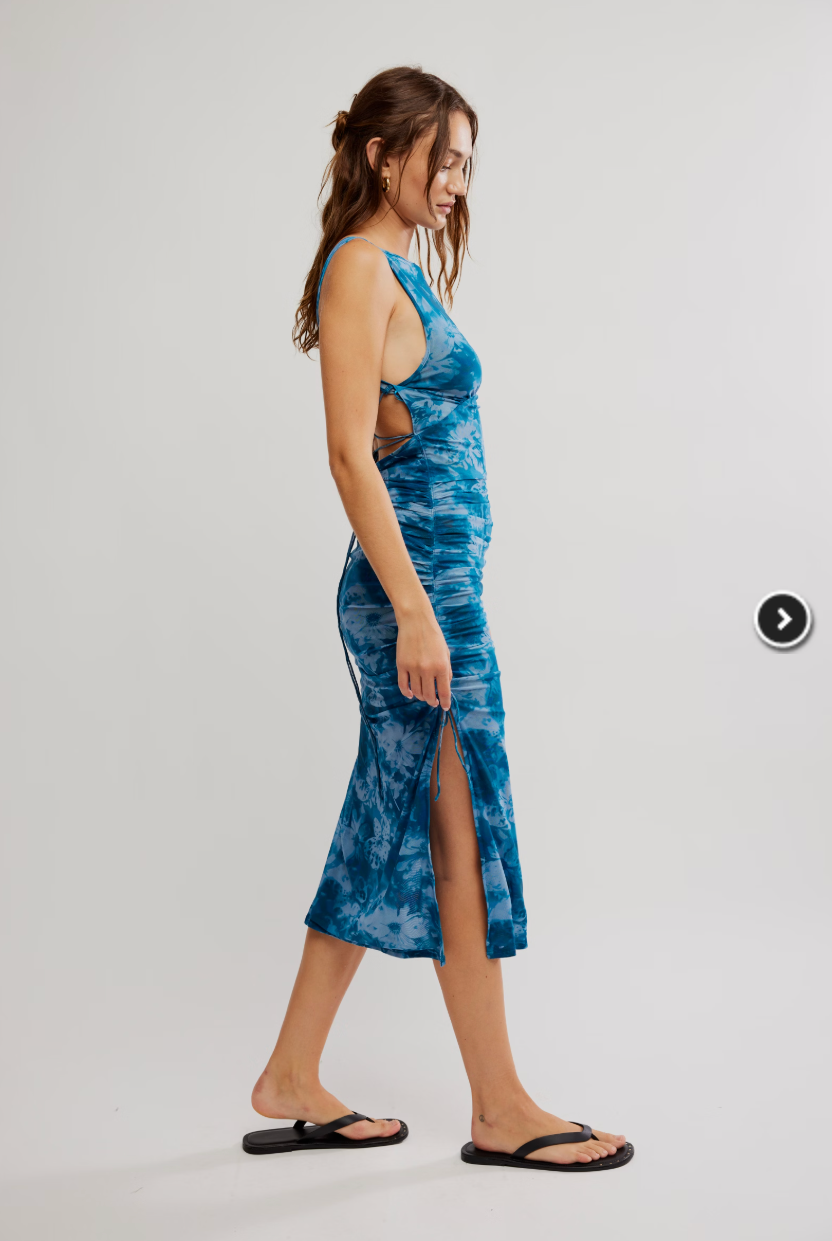 Take Me Away Midi Bodycon Dress - Indigo Combo by Free People — alternate view