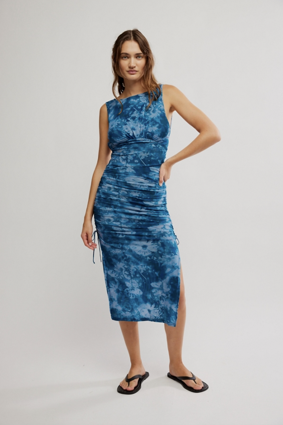 Take Me Away Midi Bodycon Dress - Indigo Combo by Free People | 25 South Boutiques