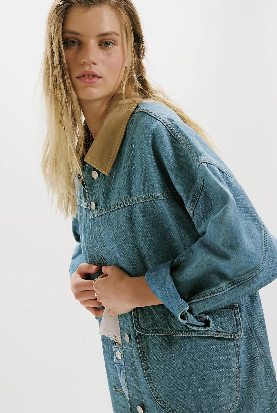 Lemon Denim Jacket - Berry Blues by Free People — view 3