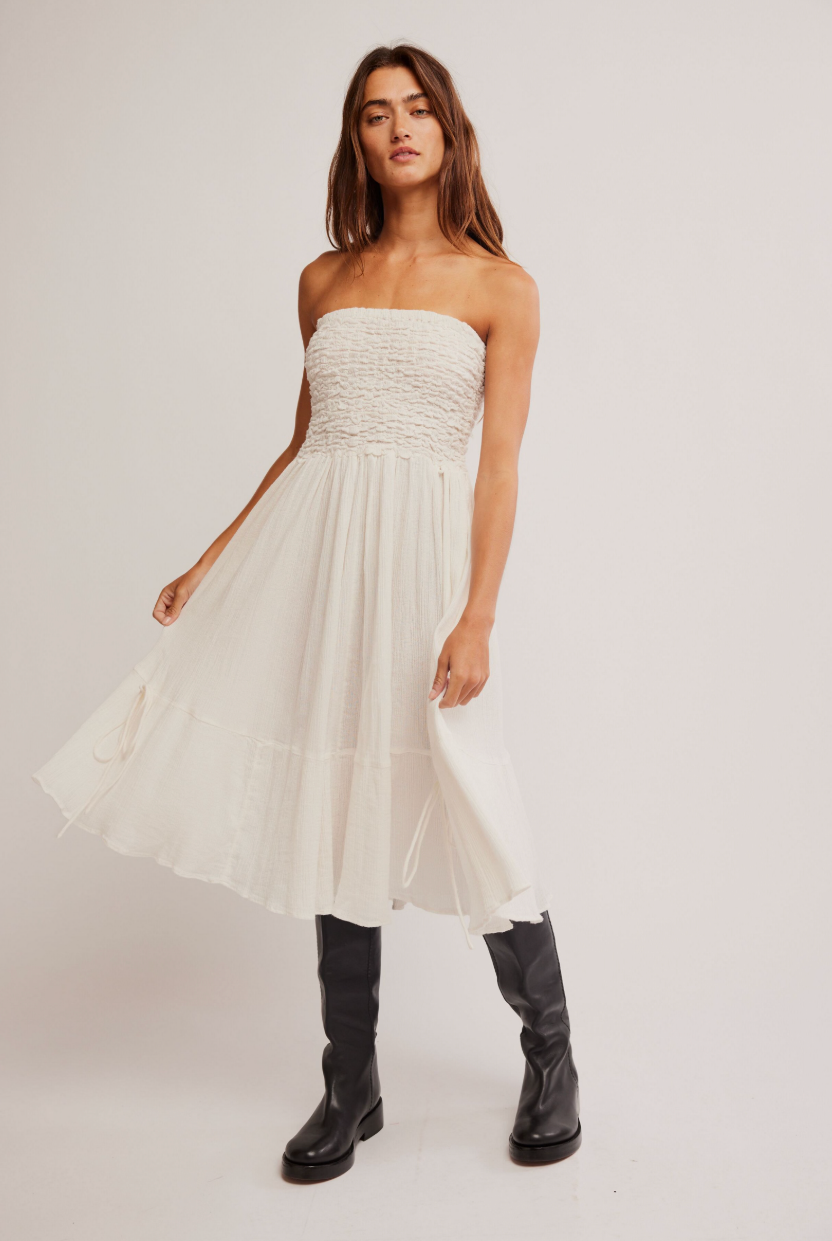 Prairie Convertible Skirt Dress - Whisper White by Free People — view 5