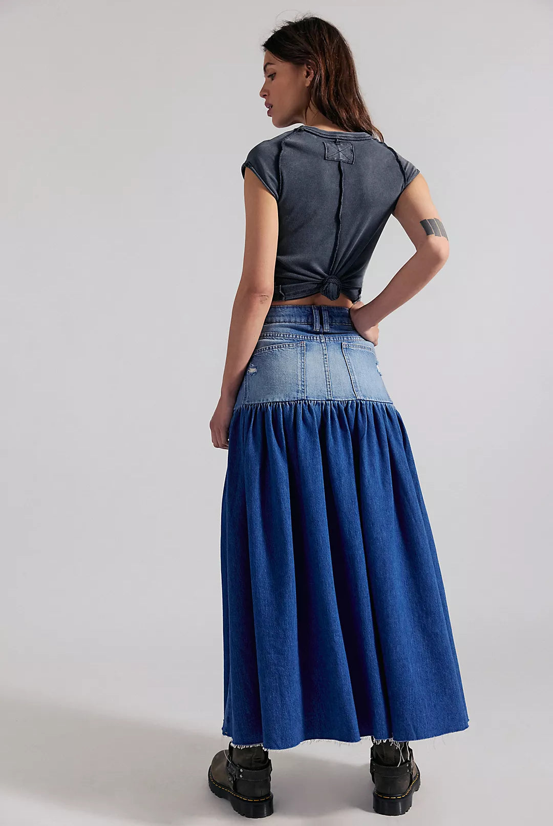 Good Company Mixed Denim Maxi - Blessed by Free People — alternate view