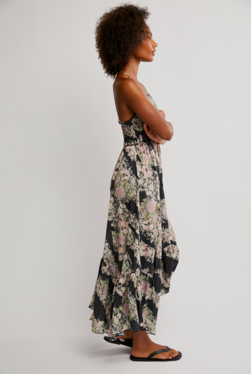 Heat Wave Printed Maxi Dress - Granite Combo by Free People — view 3