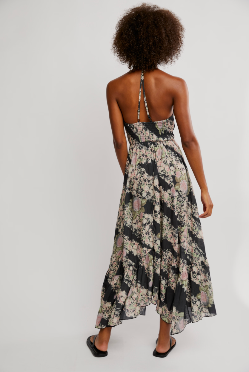 Heat Wave Printed Maxi Dress - Granite Combo by Free People — view 4