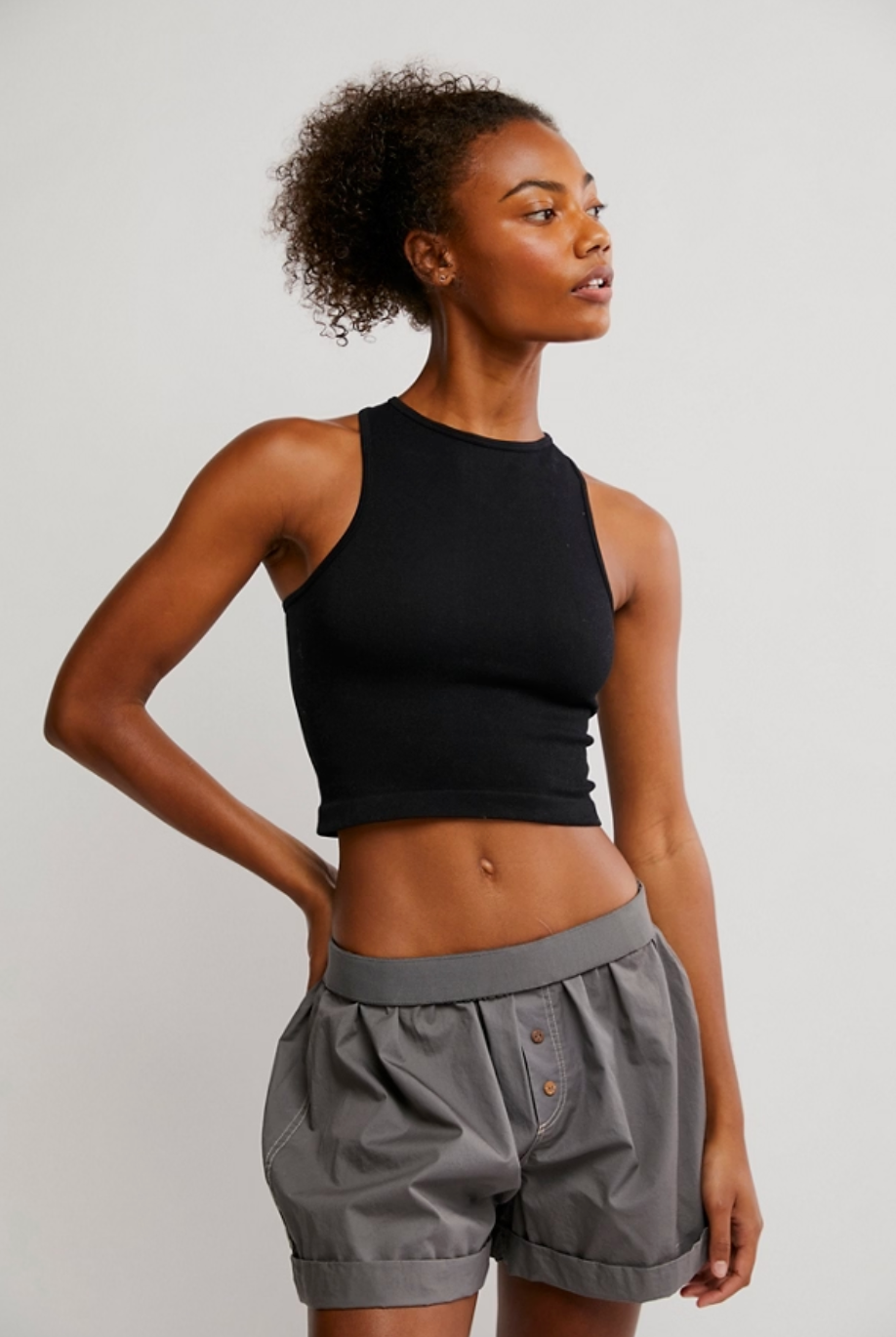 Hayley Racerback Brami - Black by Free People | 25 South Boutiques