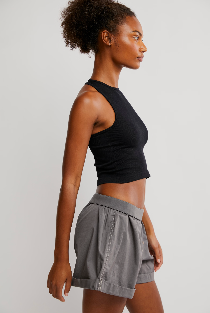 Hayley Racerback Brami - Black by Free People — view 4