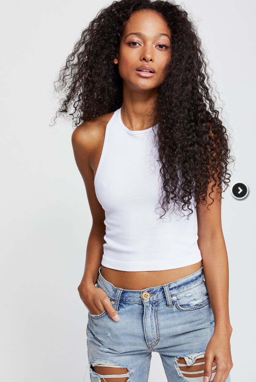 Hayley Racerback Brami - White by Free People | 25 South Boutiques