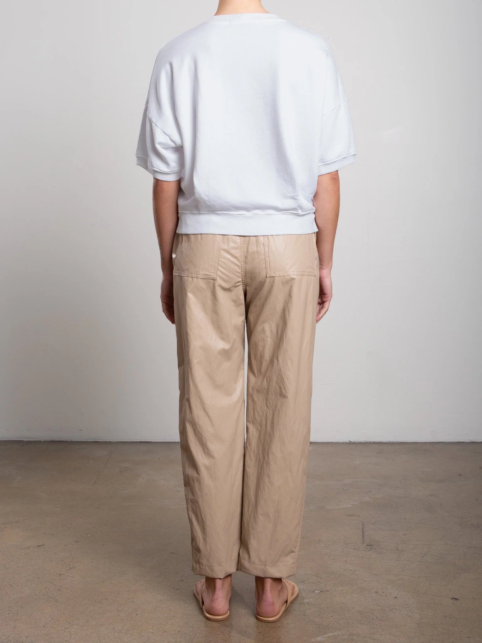 Claire Faux Leather Pant - Biscotti by Pharaoh — view 4