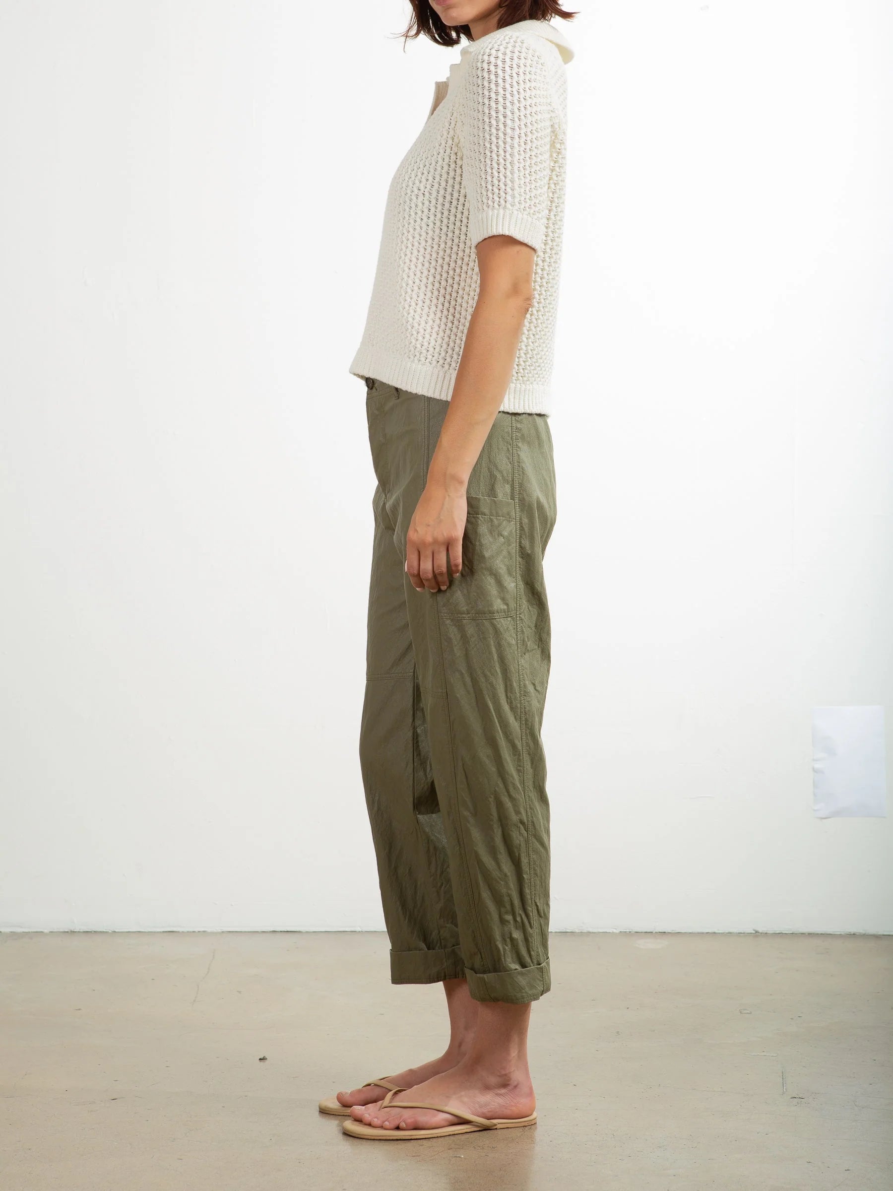 Torrance Faux Leather Pant - Army by Pharaoh — alternate view