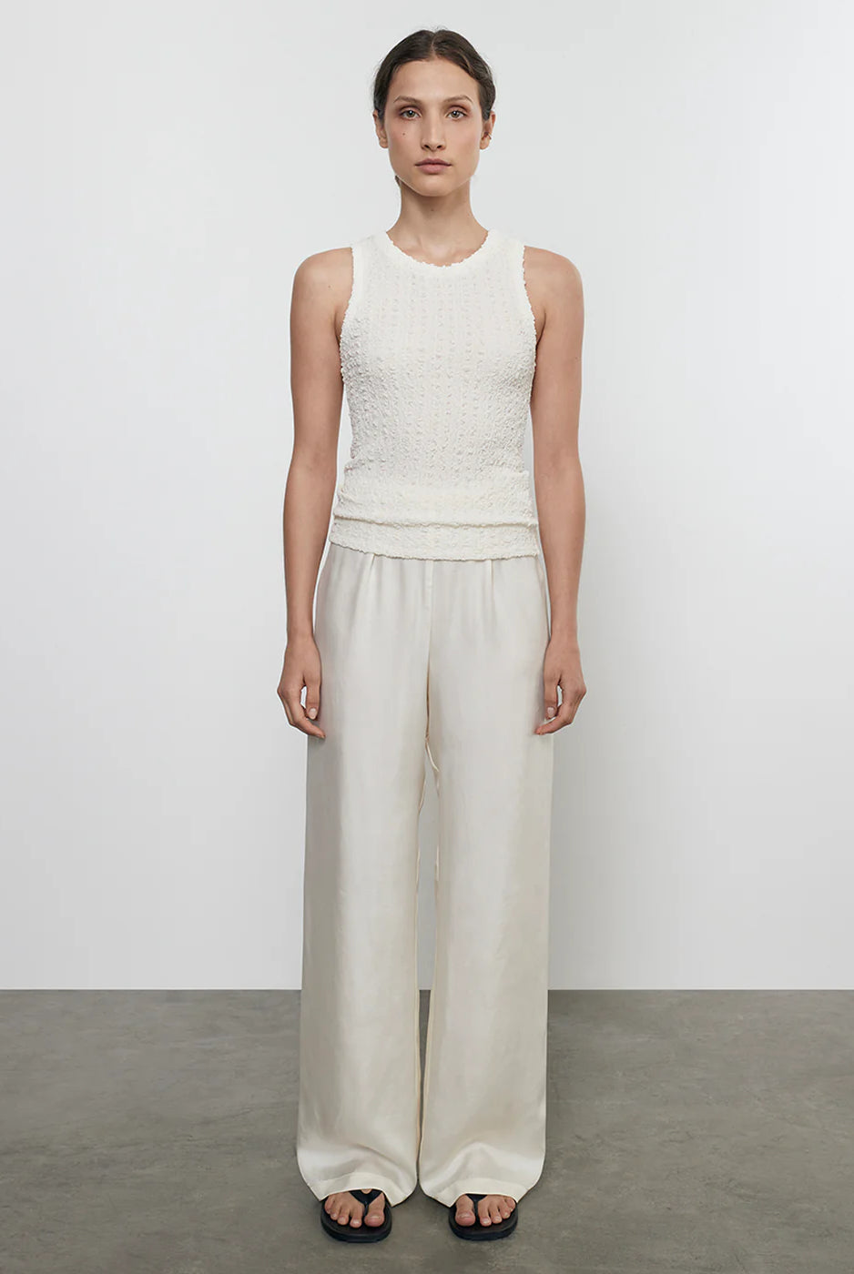 Puckered Sheath Tank - Vanilla by Enza Costa — alternate view