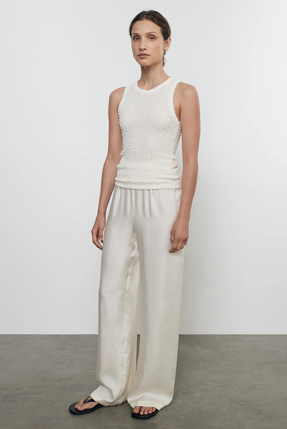 Puckered Sheath Tank - Vanilla by Enza Costa — view 3
