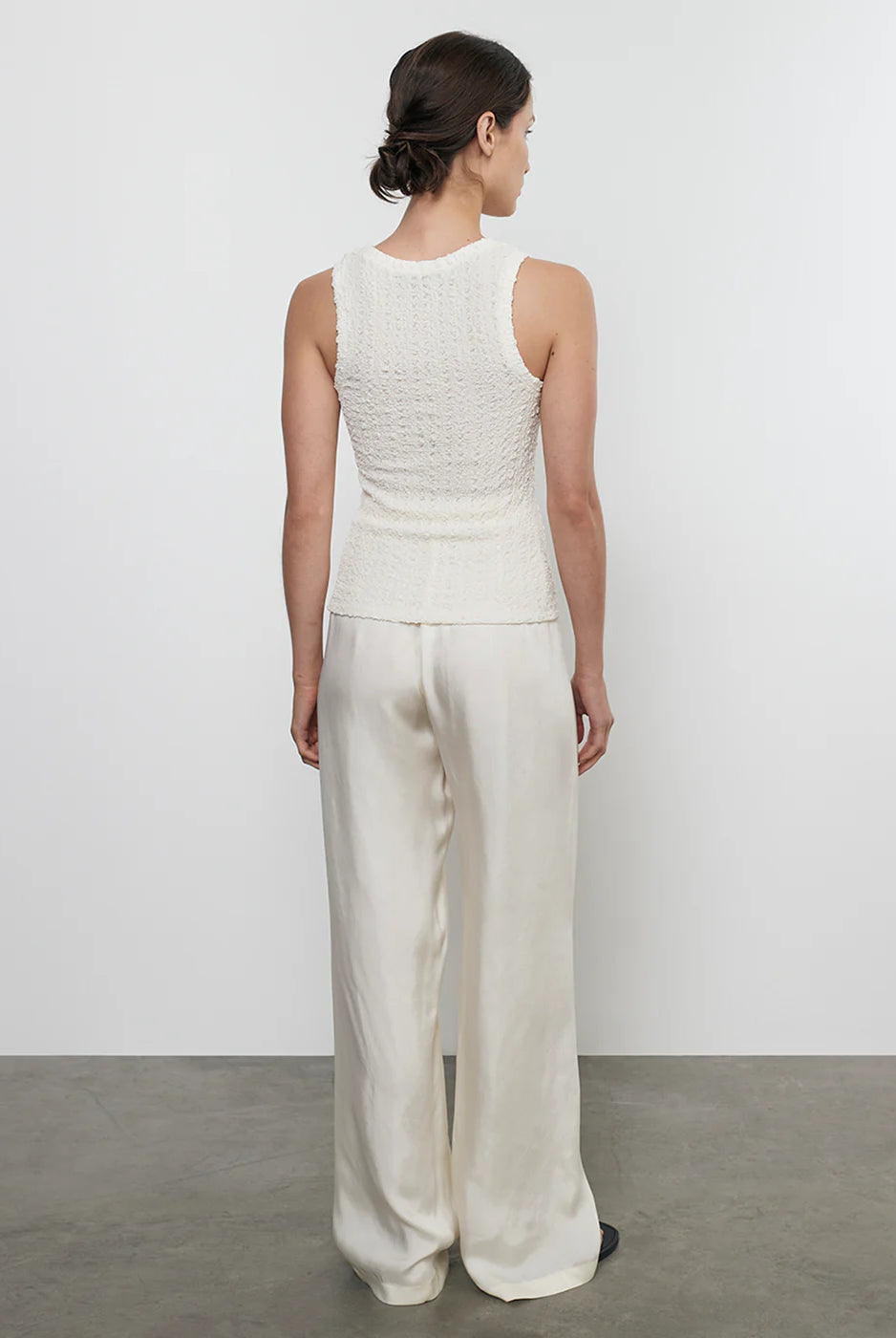 Puckered Sheath Tank - Vanilla by Enza Costa — view 4