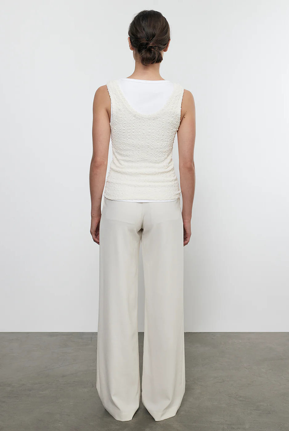 Puckered Tank - Vanilla by Enza Costa — view 3