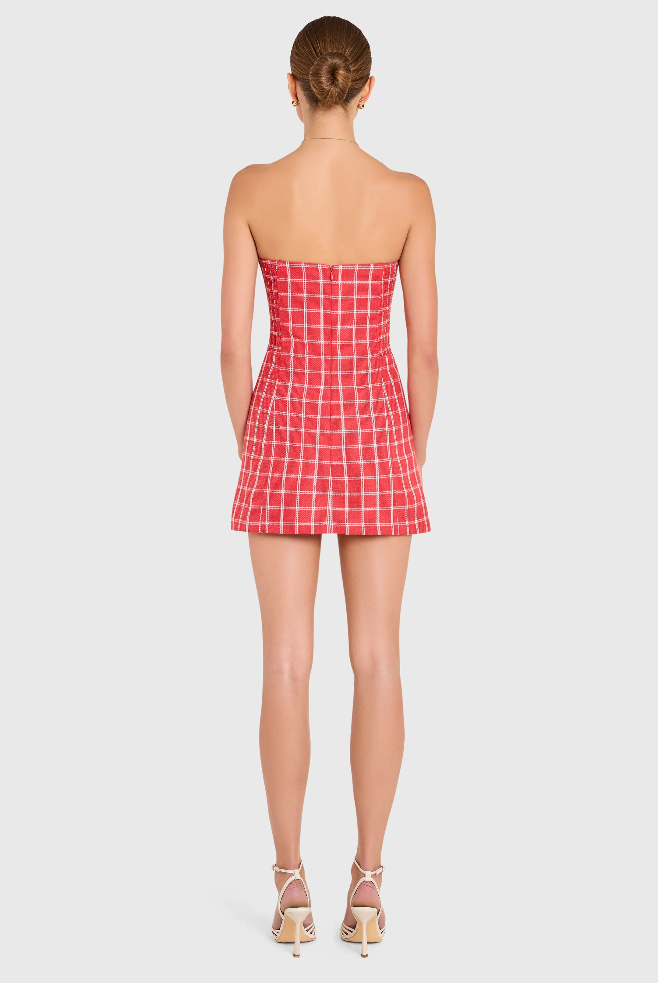 Daisy Romper - Red Plaid by Amanda Uprichard — view 4